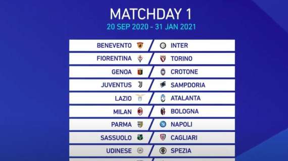 Serie A 2020/21: tutto il calendario