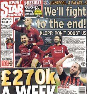 Daily Star - Higuain, 270 Mila sterline a settimana