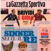 L'apertura della Gazzetta sulle vittorie di Milan e Juve: "Brividi e gioia"