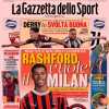 Gazzetta: "Rashford vuole il Milan. Addio Kvara, Napoli su Chiesa"