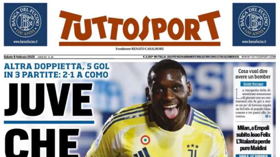 Tuttosport: "Juve, che Kolo! Inter allarma Inzaghi, black-out o vera crisi?"