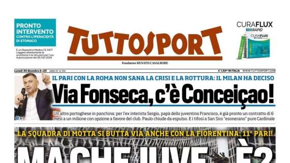 Tuttosport ha perso la pazienza: "Ma che Juve è?"