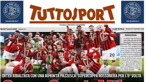 Tuttosport sulla Supercoppa:"SuperSergioMilan"