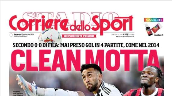 Corriere dello Sport: "Clean Motta. Gigante Lukaku, numeri super"