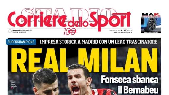 Corriere dello Sport: "Real Milan. La Juve frena"