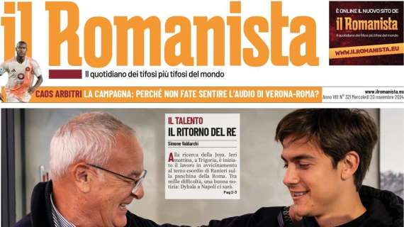 Il Romanista in vista del Napoli: "Paulo in sesto"