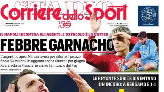 CdS: "Febbre Garnacho: l'ostacolo è lo United"