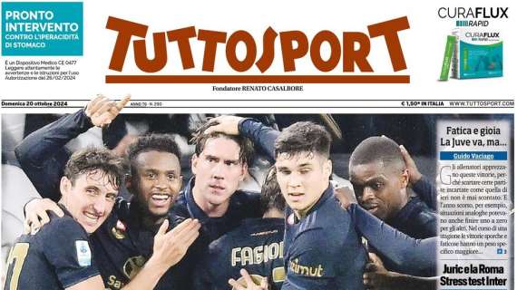 Tuttosport titola: "Urlo Juve! Agganciato Conte in vetta"