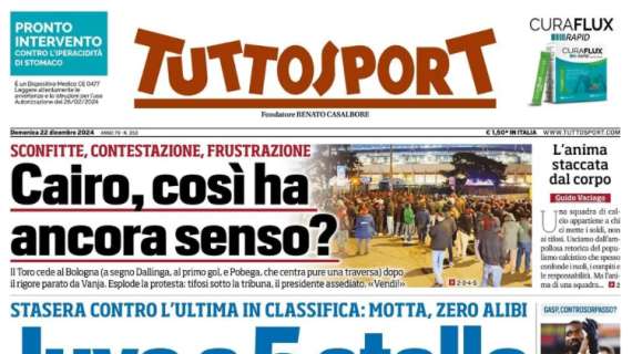 Tuttosport di spalla: "Napoli in vetta, ma Balotelli lo spaventa"