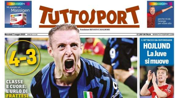 Tuttosport sull'impresa in Champions dei nerazzurri: "Interstellar"