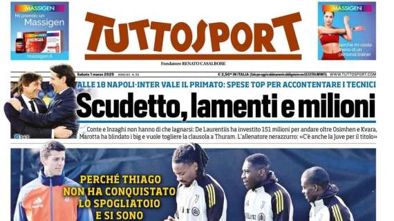 Tuttosport: "Lamenti e milioni: Conte e Inzaghi non hanno di che lagnarsi"