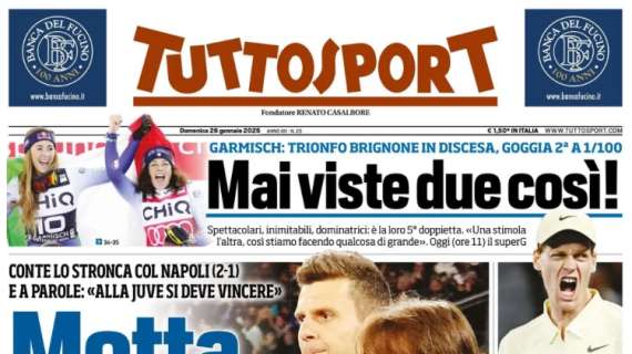 Tuttosport dopo il ko Juve a Napoli: "Motta, crescita zero"