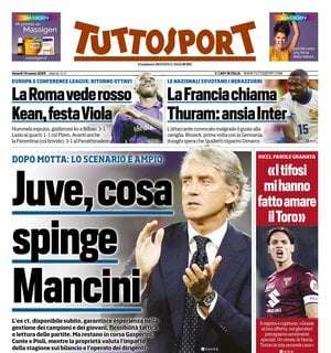 Tuttosport: "Juve, cosa spinge Mancini. C'è anche Conte"