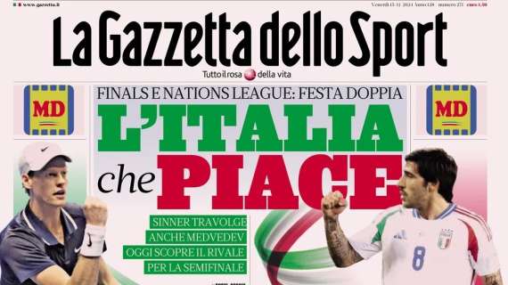 Gazzetta dello Sport: "L'Italia che piace: col Belgio decide Tonali, siamo ai quarti"