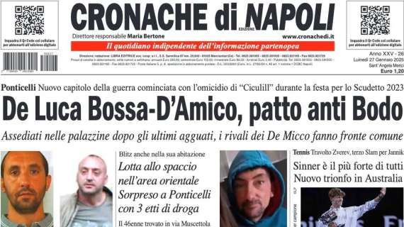 Cronache di Napoli: "L'esercito di Conte marcia sulla Serie A, ma l'Inter vince"