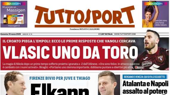 Tuttosport: "Atalanta e Napoli, assalto al potere"