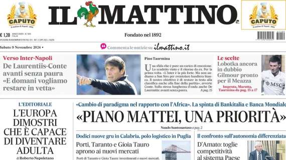 Il Mattino: "ADL-Conte, avanti senza paura"