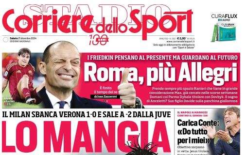 Corriere dello Sport: "Fonseca lo mancia. Carica Conte per il sorpasso"