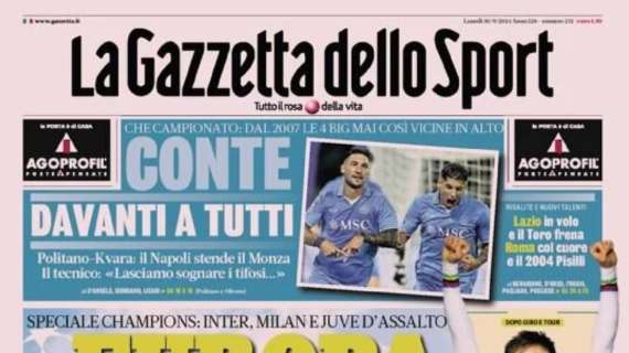 Gazzetta dello Sport: "Napoli, Conte davanti a tutti"