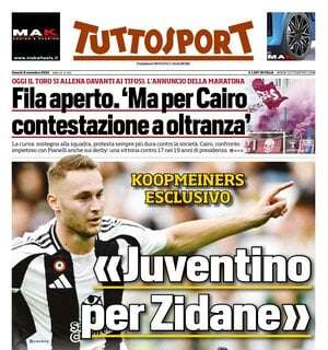 Tuttosport apre con Koopmeiners: "Juventino per Zidane"