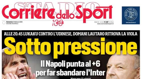 Corriere dello Sport: "Sotto pressione! Il Napoli punta al +6 per far sbandare l'Inter"