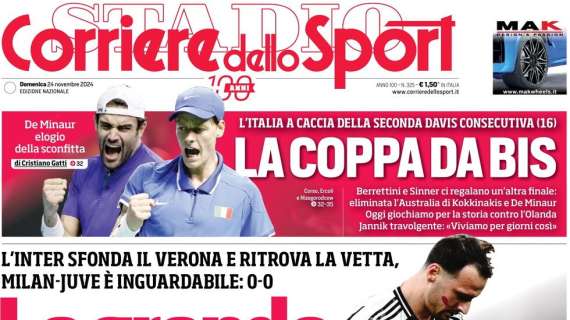 Cds: "Milan-Juve la grande bruttezza. Conte, esame Ranieri"