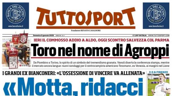 Tuttosport in prima pagina: "Napoli da paura, comanda Conte"