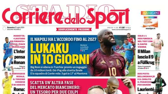 CdS - Lukaku in dieci giorni! Big Rom si allena in Turchia"