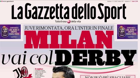 Gazzetta dello Sport: "Milan, vai col derby. Conte chiede la fuga a Lukaku"