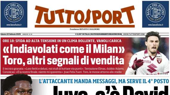 Tuttosport: "Juve, c'è David con la Champions"