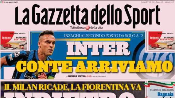 Gazzetta sull'Inter: "Conte arriviamo"