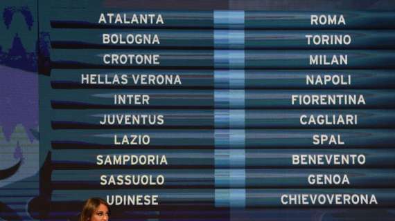 RILEGGI LIVE - Calendario Serie A: per il Napoli esordio a Verona con l'Hellas e poi Atalanta in casa. Derby alla quarta e Juve alla 15esima