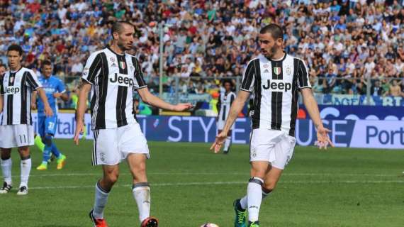 Juventus, rientra l'allarme-difesa: Benatia e Chiellini recuperano già per l'Udinese