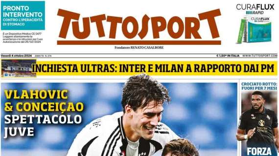 Tuttosport esalta Vlahovic e Conceicao: "I gemelli di versi"