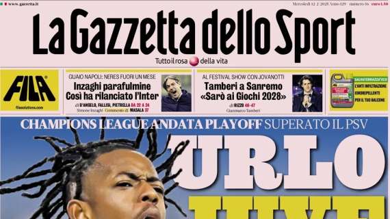 Gazzetta dello Sport "Champions, urlo Juve"