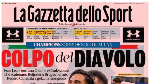 Gazzetta dello Sport: “Colpo del Diavolo. Ahi Juve”