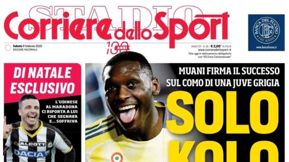 Corriere dello Sport: "Solo Kolo. Di Natale: Napoli, ogni gol un colpo al cuore"