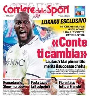 CdS apre con le parole di Lukaku: "Conte ti cambia"