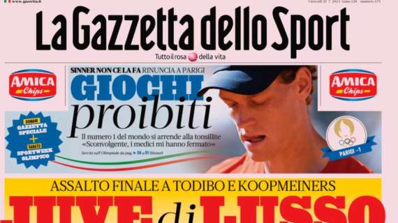 Gazzetta: "Juve di lusso, assalto a Todibo e Koopmeiners"