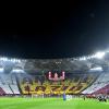 Lazio-Roma - La scenografia della Curva Sud: "Lupus dentibus petit. Coraggio lupetto attacca di più, distruggili tu"