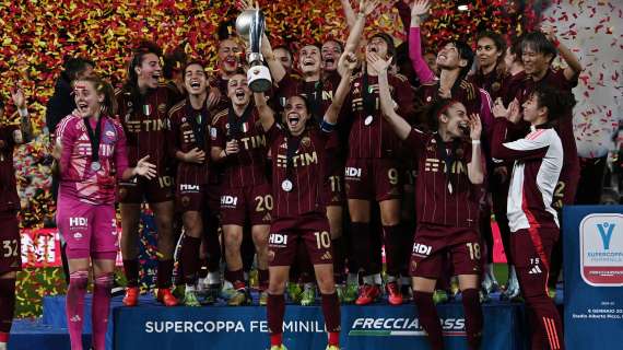 SUPERCOPPA FEMMINILE - Roma-Fiorentina 3-1 - I gol di Glionna, Giacinti e Corelli regalano il trofeo alle giallorosse